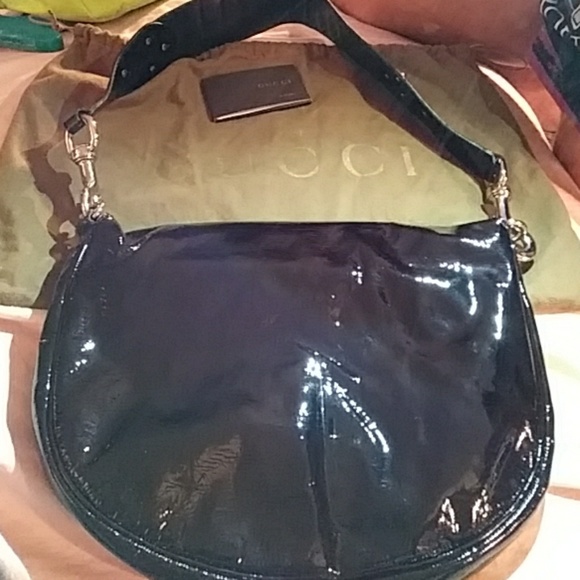 Authentic Gucci Black patent leather Romy handbag - Picture 7 of 7